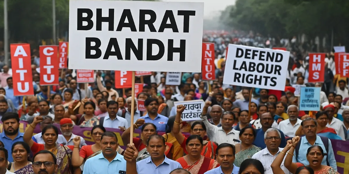 भारत बंद 9 जुलाई 2025: जानिए आज की हड़ताल की पूरी जानकारी 1 You are currently viewing भारत बंद 9 जुलाई 2025: जानिए आज की हड़ताल की पूरी जानकारी